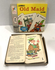 Jumbo Old Maid Card Game Milton Bradley 1968 Vintage Complete 4875 Original Box