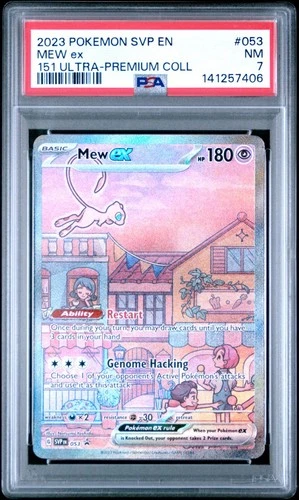 2023 Pokemon 151 Ultra Premium Collection MEW ex #053 Promo PSA 7 NM Holo BSP