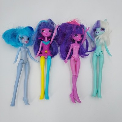 My Little Pony Equestria Girls Doll Lot 9'' Dolls Brushable Hair Lot of 4