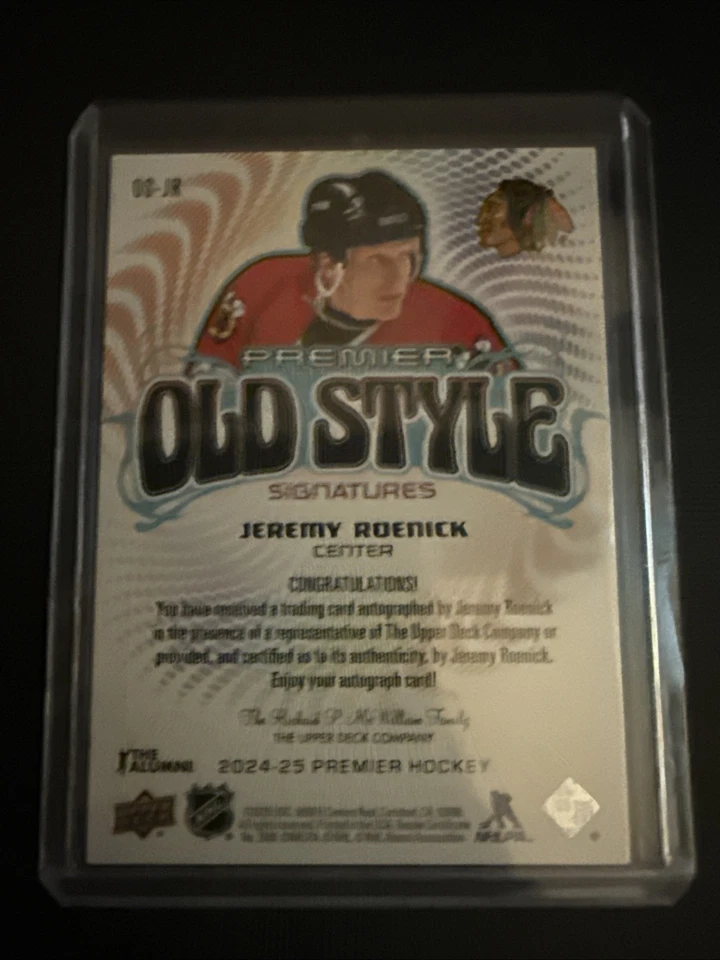 2024-25 Upper Deck Premier Old Style Signatures JEREMY ROENICK #OS-JR UD Auto - Image 2 of 2