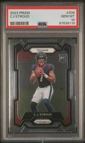 2023 CJ Stroud Prizm Base RC #339 PSA 10