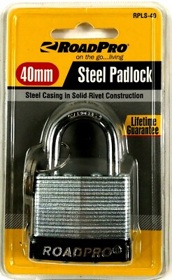 Padlock in Sealed Package  40mm  Steel RoadPro Bumper Guard  2 Keys NEW