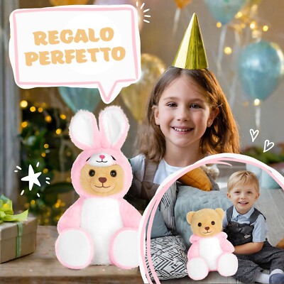 Vestito Pasquale Neonato Con Cappello Da Coniglio - Set 3 Pezzi, Cotone, Taglie 0-12 Mesi - Foto 5