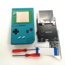 Pure Teal Pre-cut Shell w/Green Lens OSD Version RIPS LCD iPS Kit For DMG GBO