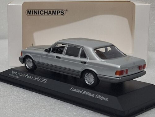 Mercedes-Benz 560 SEL (W126) 1990 Silver 1:43 Minichamps EXTREMELY RARE!! (3) - Picture 4 of 19