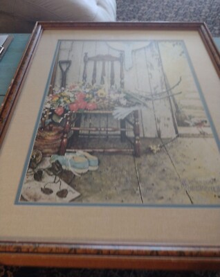 norman rockwell lithograph With Original Frame Copy 1970s 