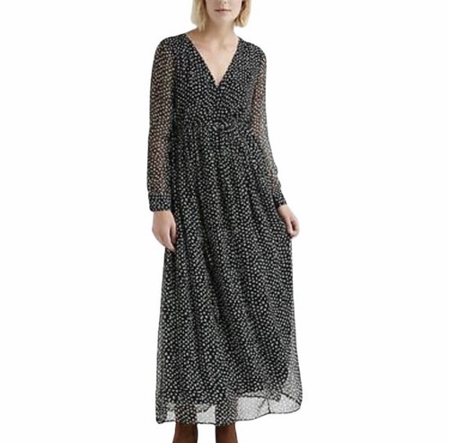 Lucky Brand Dotted Crinkle Chiffon Maxi 