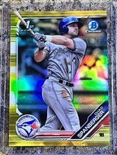 CHAD SPANBERGER 2019 BOWMAN CHROME 1st BOWMAN YELLOW REFRACTOR #’d /75 #BCP-87