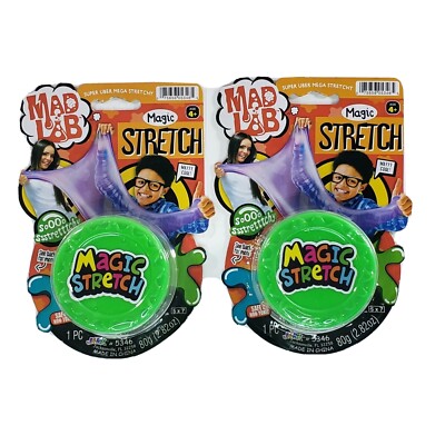 Lot of 2 Mad Lab Magic Stretch Make Giant Bubbles- Green