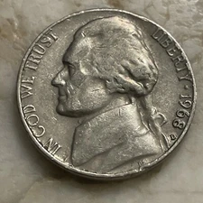 1968-D Jefferson Nickel Error Letter On Edge Variety Actual Coin Variety TK2146*