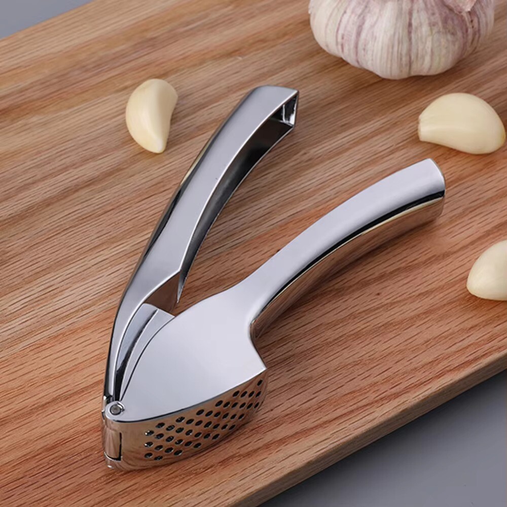 Ergonomic Grip Garlic Press Manual Ginger Crusher Garlic Masher  Restaurant