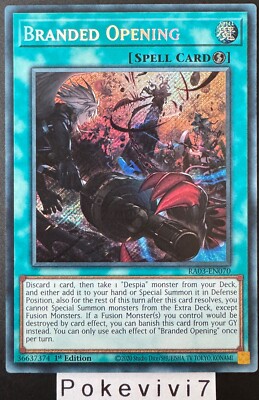 Yu-Gi-Oh! Karte BRANDED OPENING RA03-EN070 Secret Rare NEU