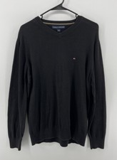 Tommy Hilfiger V Neck Pullover Sweater Mens Size Medium Long Sleeve Fast Ship