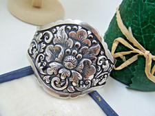 VINTAGE STERLING SILVER MODERNIST BRACELET BANGLE CUFF 7.5" 8" ADJUSTABLE SLAVE