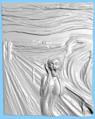 Form/Form zur Herstellung von Beton Wandrelief des Schreis (Munch)