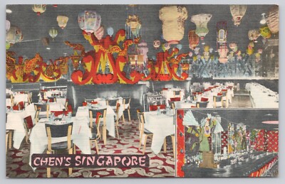 Postcard New York, NY, Chen's Singapore Restaurant, Broadway at 50th A6356