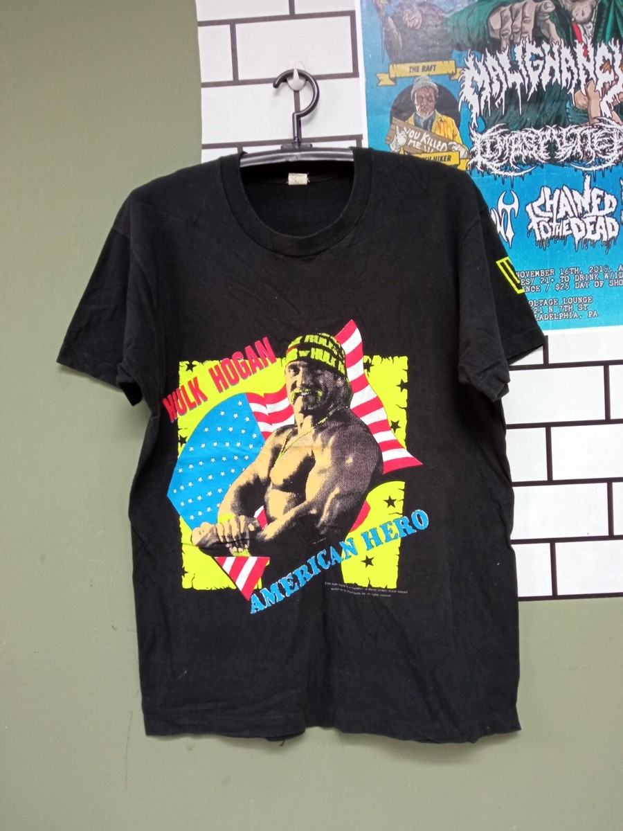 Hulk Hogan Hulkamania T-Shirt - Retro Wrestling 80s Style 100% Baumwolle