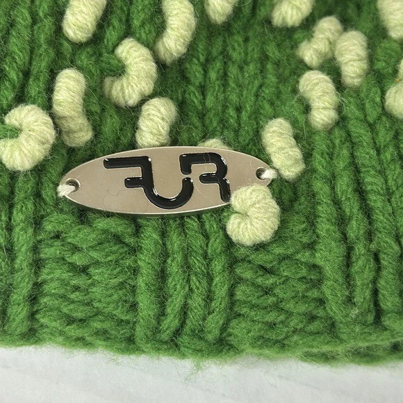 Boné gorro pele de tartaruga adulto primavera verde malha 100% lã de cordeiro - Imagem 4 de 4