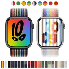 Woven Nylon Loop For Apple Watch Series 11-1 Ultra SE Sport Band Strap 38mm-49mm