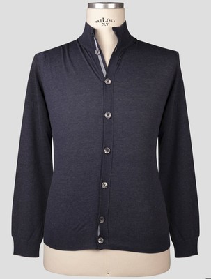 Fioroni Blue Cotton Sweater Cardigan FI79 Man