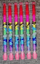 6 RARE Vtg 80'S Bensia Non Sharpening Six Color Pencils Whales Dolphins NOS 