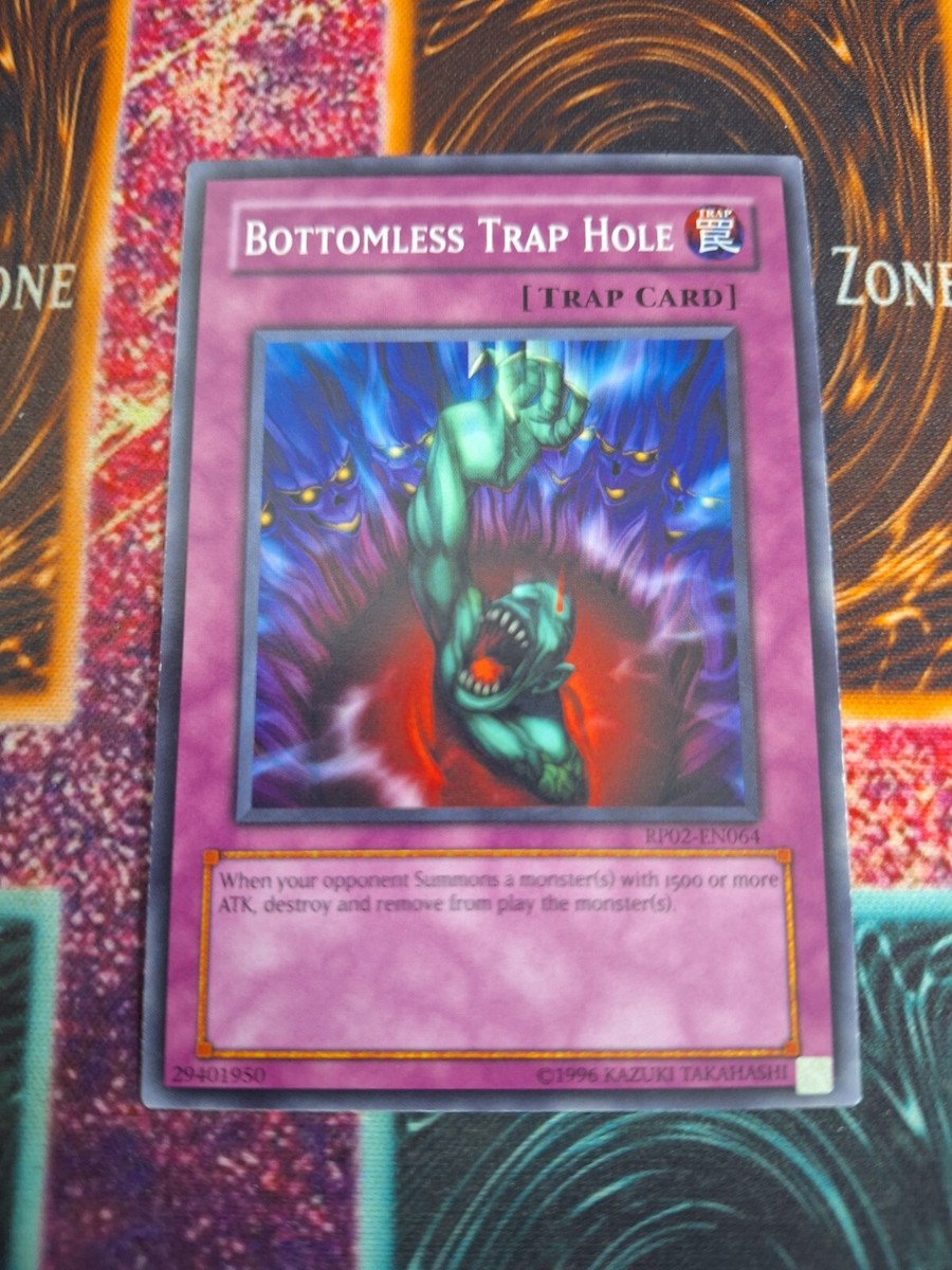 bottomless trap hole yugioh card Yu-Gi-Oh! - 2025 Mega Pack banish it. Bottomless Trap Hole (anime) -