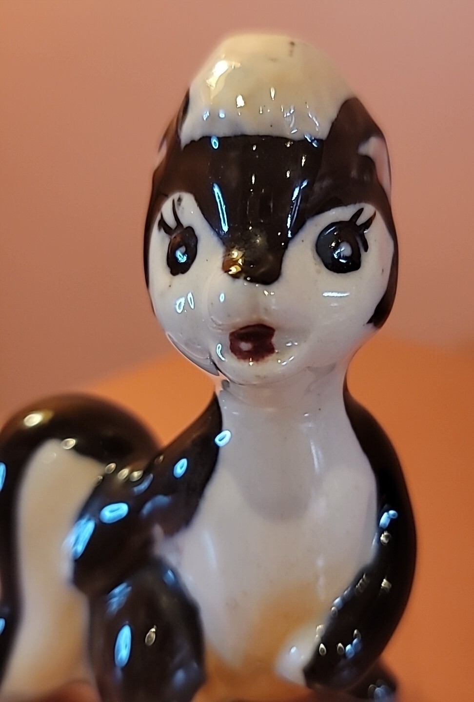 Vintage Ceramic Skunk Figurine Japan 3inch Stunning Motivation