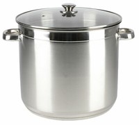 Edelstahl-Kochtopf 20 Liter Mit Glasdeckel Suppentopf Gulaschtopf Partytopf Topf