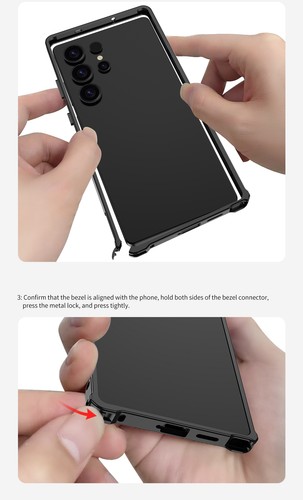 For Samsung S24 Ultra Metal Shockproof Rugged Bumper Frame Heat Dissipation Case - 第 23/27 張圖片