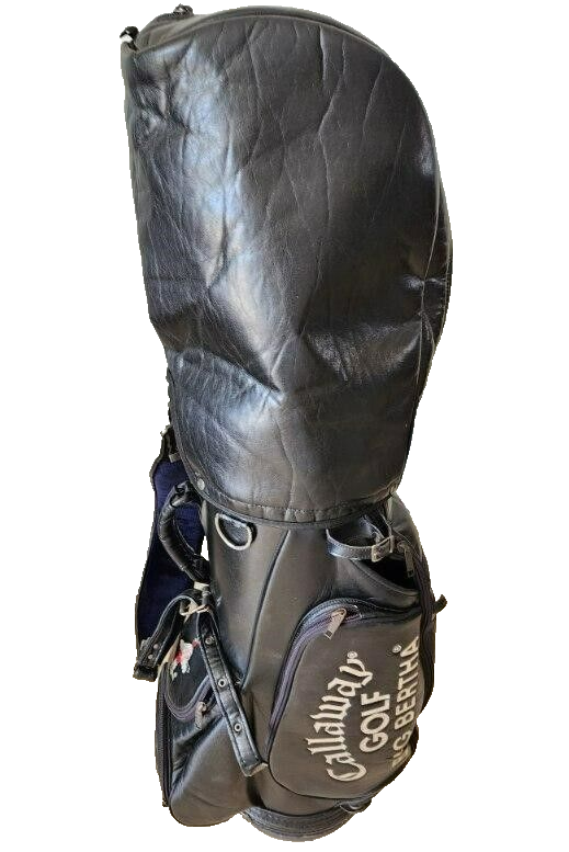 Callawaygolf BIG BERTHA レザーキャディバッグ レア 美品 SUPERB Vintage CALLAWAY BIG BERTHA LOGO LEATHER STAFF GOLF BAG W