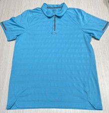 OAKLEY Hydrolix Mens Large Golf Polo Short Sleeve Shirt Blue Regular Fit
