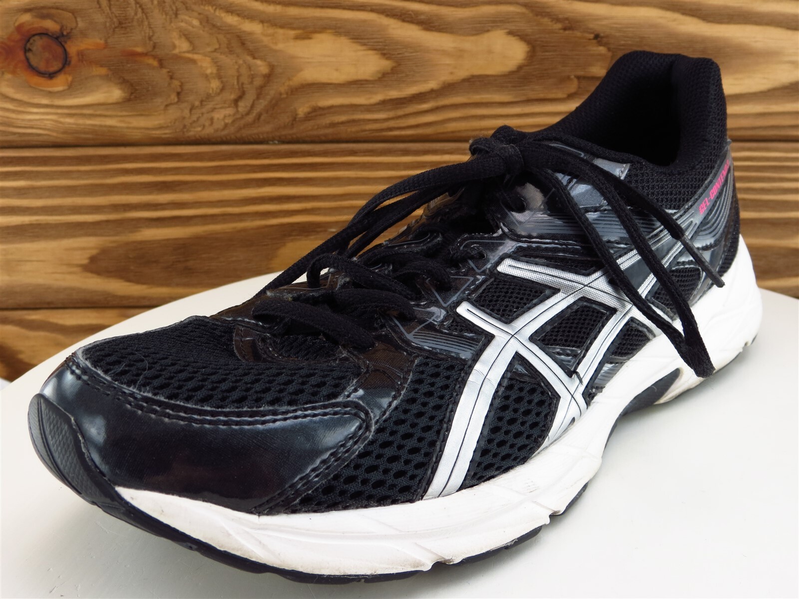 ASICS Size 9 Sneaker Black Synthetic M Contend 3 Lace Up