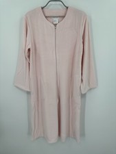 Softies 42" Blush Pink Serenity Stretched Shear Mink Zip-Up Robe sz S Women's