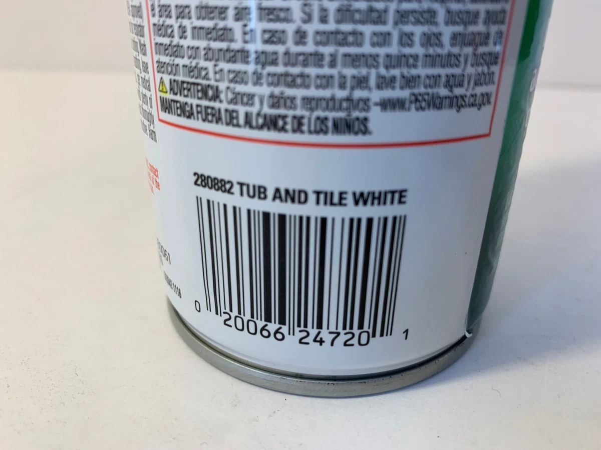 White, RustOleum Tub and Tile Aerosol Paint280882, 12 oz , Bathtub Paint