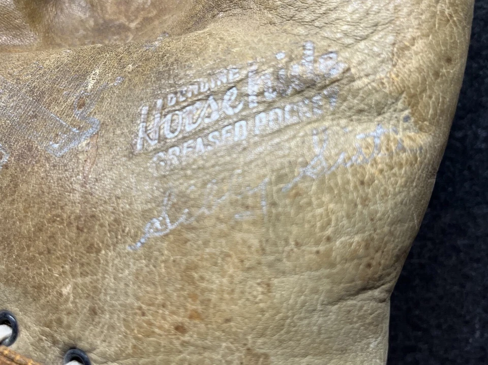 Vtg 1940s Sibby Sisti Model 1948 Baseball Glove Buckel Back Split Finger Mitt - Image 2 of 4