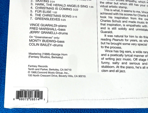 A CHARLIE BROWN CHRISTMAS Vince G. Trio RSD Peppermint Vinyl 001 Pressing New - Picture 7 of 9