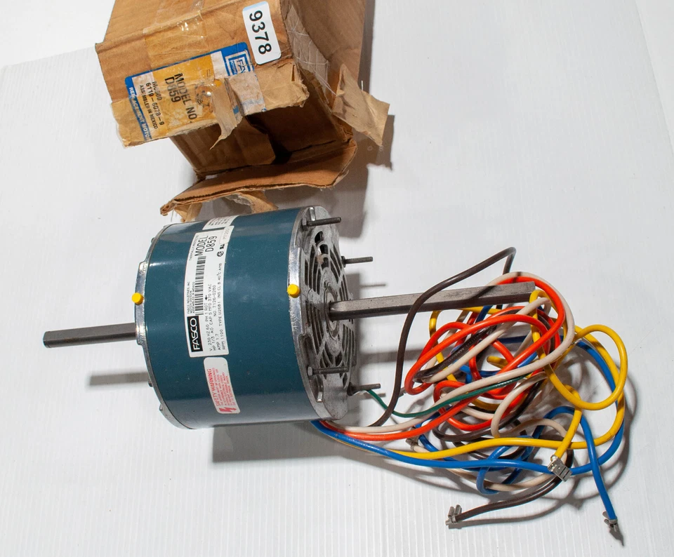Motor condensador dividido permanente Fasco D859 1/3 HP 1.7A 1100RPM 230V 7126-0280 Foto 2 de 4