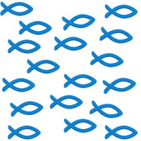 Holz Fische Streuartikel Taufe Kommunion Streudeko Tischdeko KöNigsblau