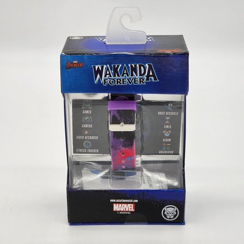 Wakanda Forever Interactive Fitness Tracker Camera Watch Accutime Girls Purple - Picture 2 of 2