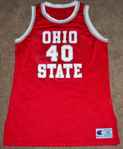 DE COLECCIÓN AUTÉNTICA CAMISETA DE CAMPEÓN RICKEY DUDLEY OHIO ESTADO BUCKEYES 46 ¡RARA! - Imagen 2 de 4