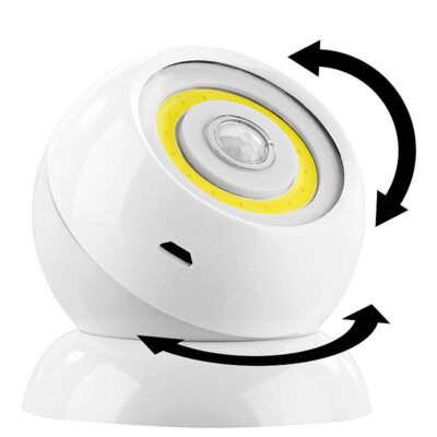 Luminea Ultrahelle COB-LED-Akku-Leuchte mit PIR Sensor, 200 Lumen, weiß