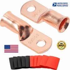 10/30Pcs Bare Copper Lug Ring Crimp Terminal Car Battery Wire Welding Connectors
