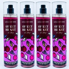 4 Bath  Body Works SWEETHEART CHERRY Fine Fragrance Mist Body Spray 8 oz