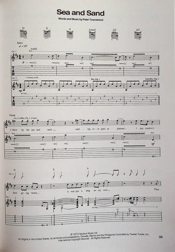 The Who Volume S - Y The Definitive Collection Guitar Tab Music Songbook Vocal - Picture 4 of 6