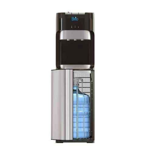 Hot/Cold/Room Temp Water Dispenser, Bottom Load, Black SS