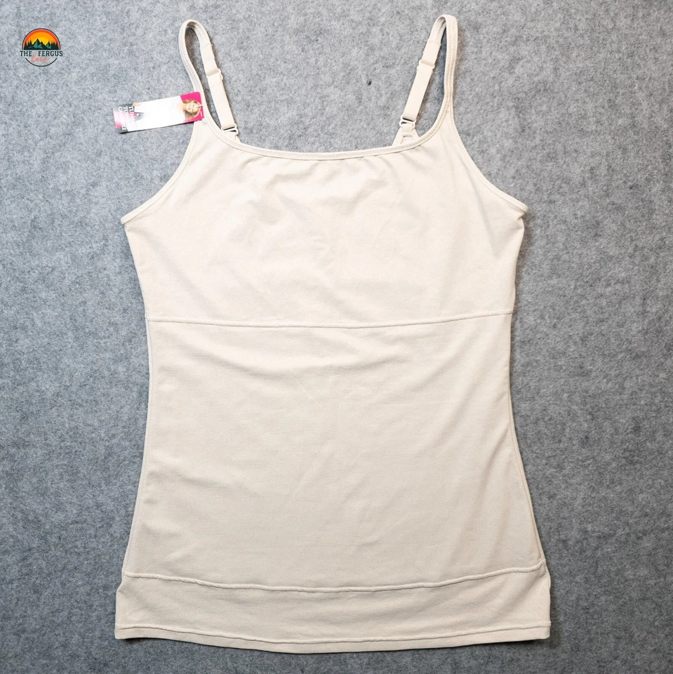 NWT Flexees Tank Top Shapewear Beige Sleeveless Spaghetti Strap Women's Large - Image 2 of 4