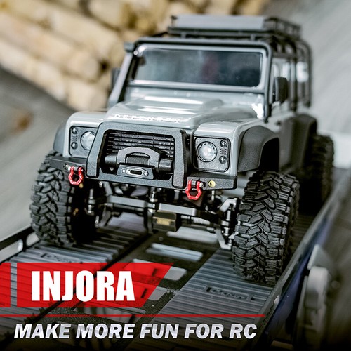 INJORA CNC Front/ Rear Bumper for 1/18 RC Car Traxxas TRX4M Defender Upgrades - Picture 5 of 22