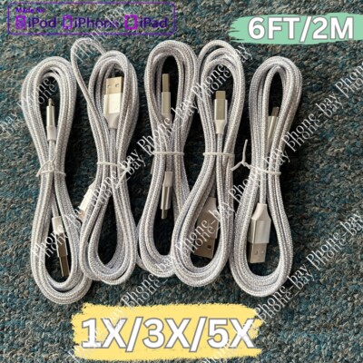 6FT USB Charger Cable Cord For iPhone 14 13 12 11 Pro XR X XS MAX 8Plus 7 6 6S 5