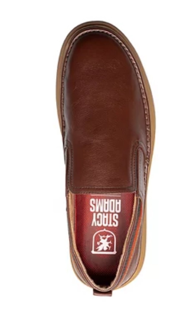 Stacy Adams Chocolate Delmar Plain Toe Slip On Shoes 9.5M | eBay display picture 1