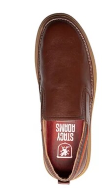 Stacy Adams Chocolate Delmar Plain Toe Slip On Shoes 11.5M  display picture 2